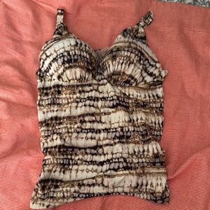 Stylish Brown Patterned Women's Top